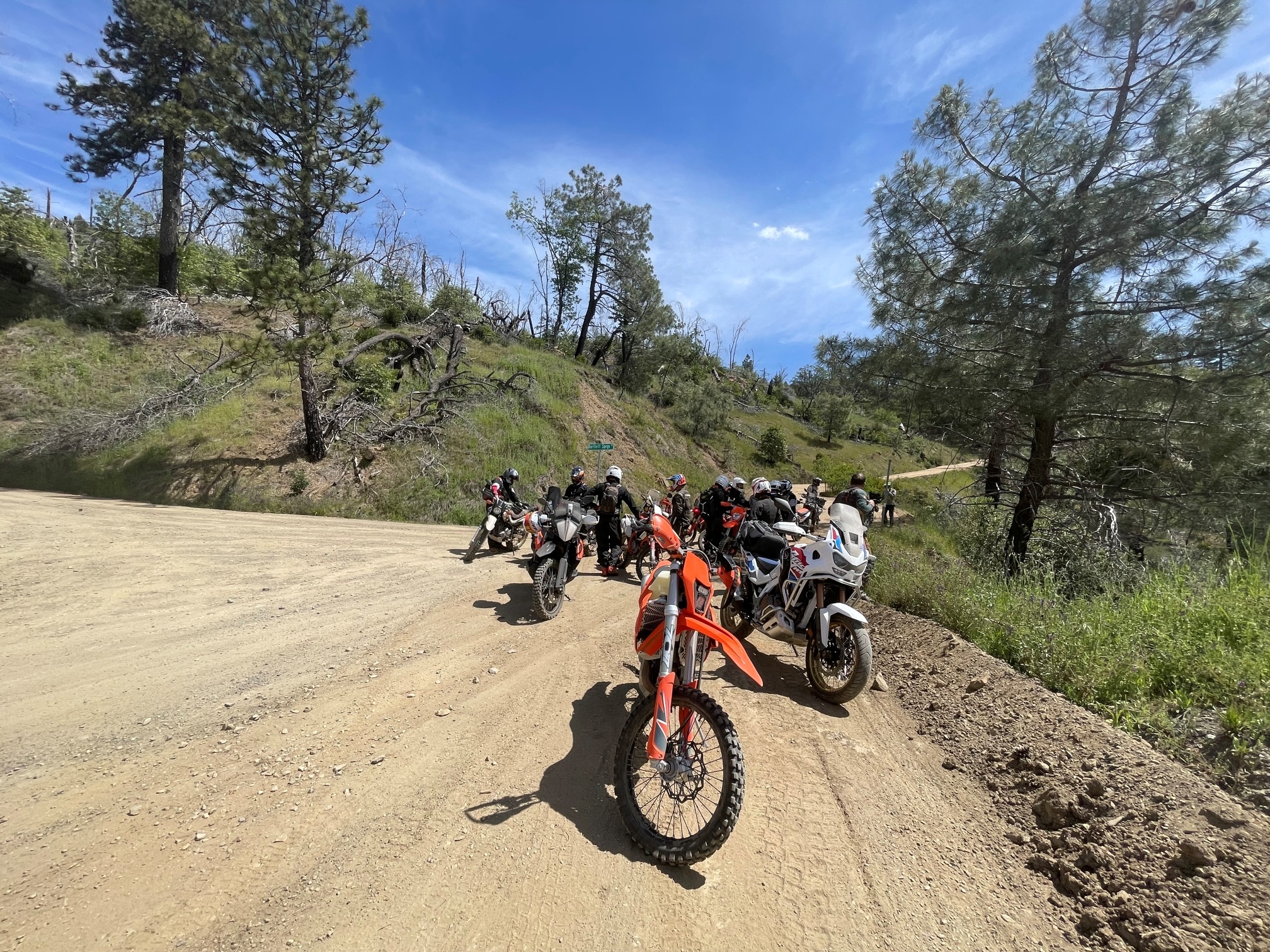 Riders gathering for a midnight club ride
